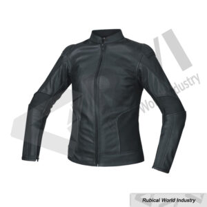 Premium Women’s Black Leather Motorcycle Jacket – Stylish & Protective Gear