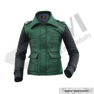 Green & Black Quilted Jacket for Women | Rubical World