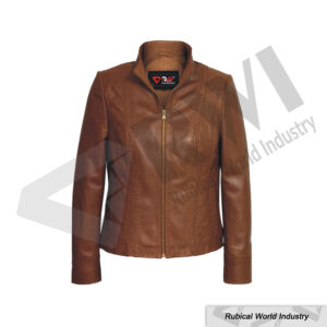 Women’s Brown Leather Jacket – Elegant Everyday Wear with Classic Charm