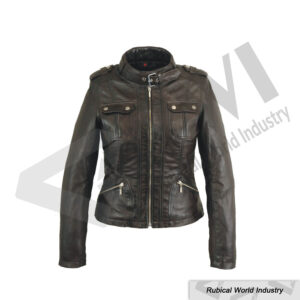 Women’s Black Military Leather Jacket – Bold Utility Style with a Feminine FitElevate your streetwear with this women’s military-inspired black leather jacket – structured, sleek, and built for confidence.