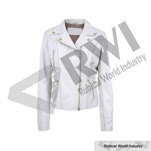 White Women's Leather Biker Jacket – Rubical World Industry