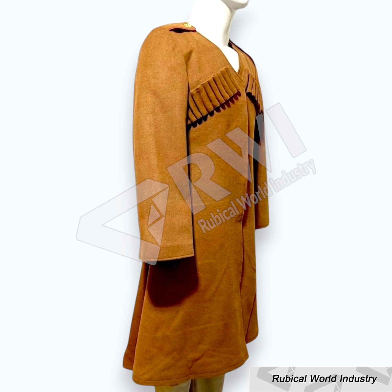 Newly Unisex Brown Wool Dream Cossack Georgian Cherkesk Chokha (3)