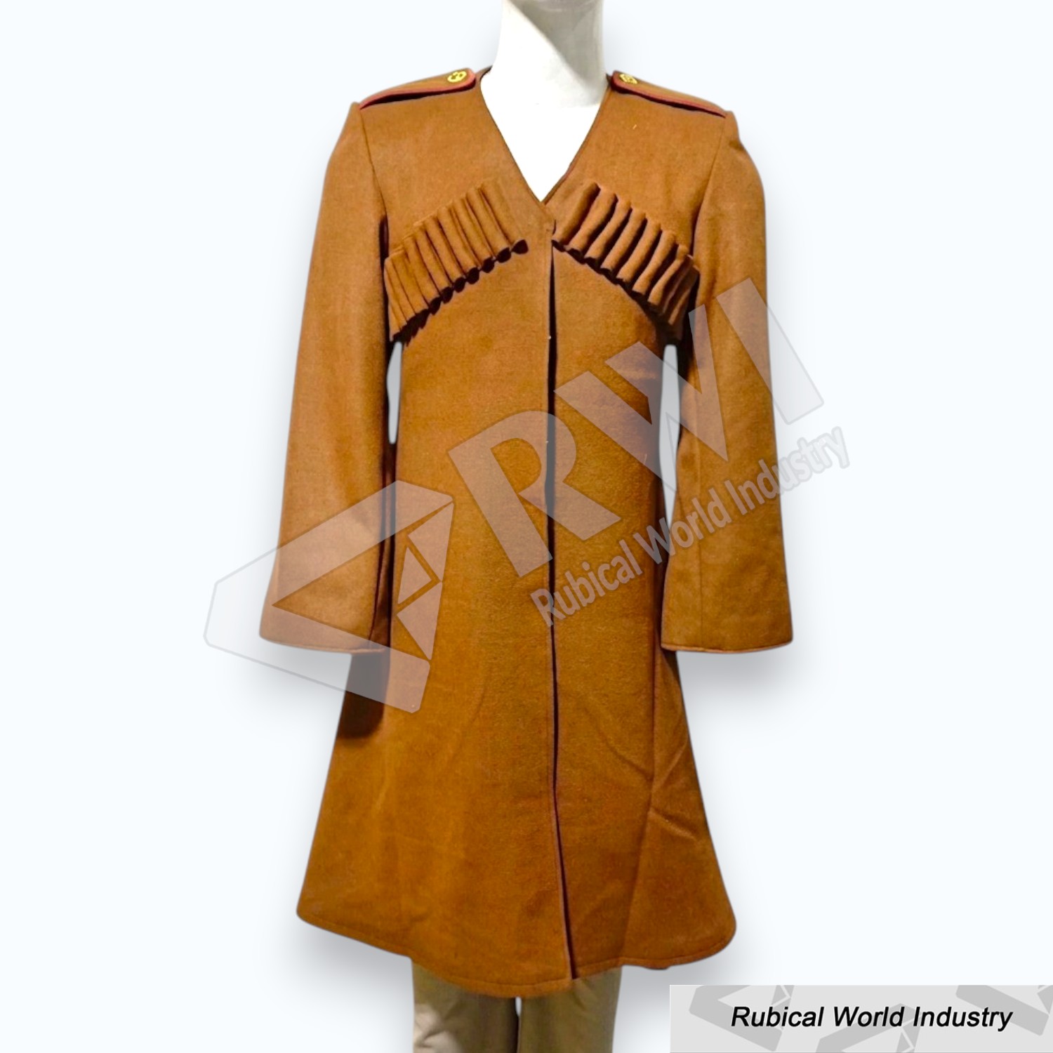 Newly Unisex Brown Wool Dream Cossack Georgian Cherkesk Chokha