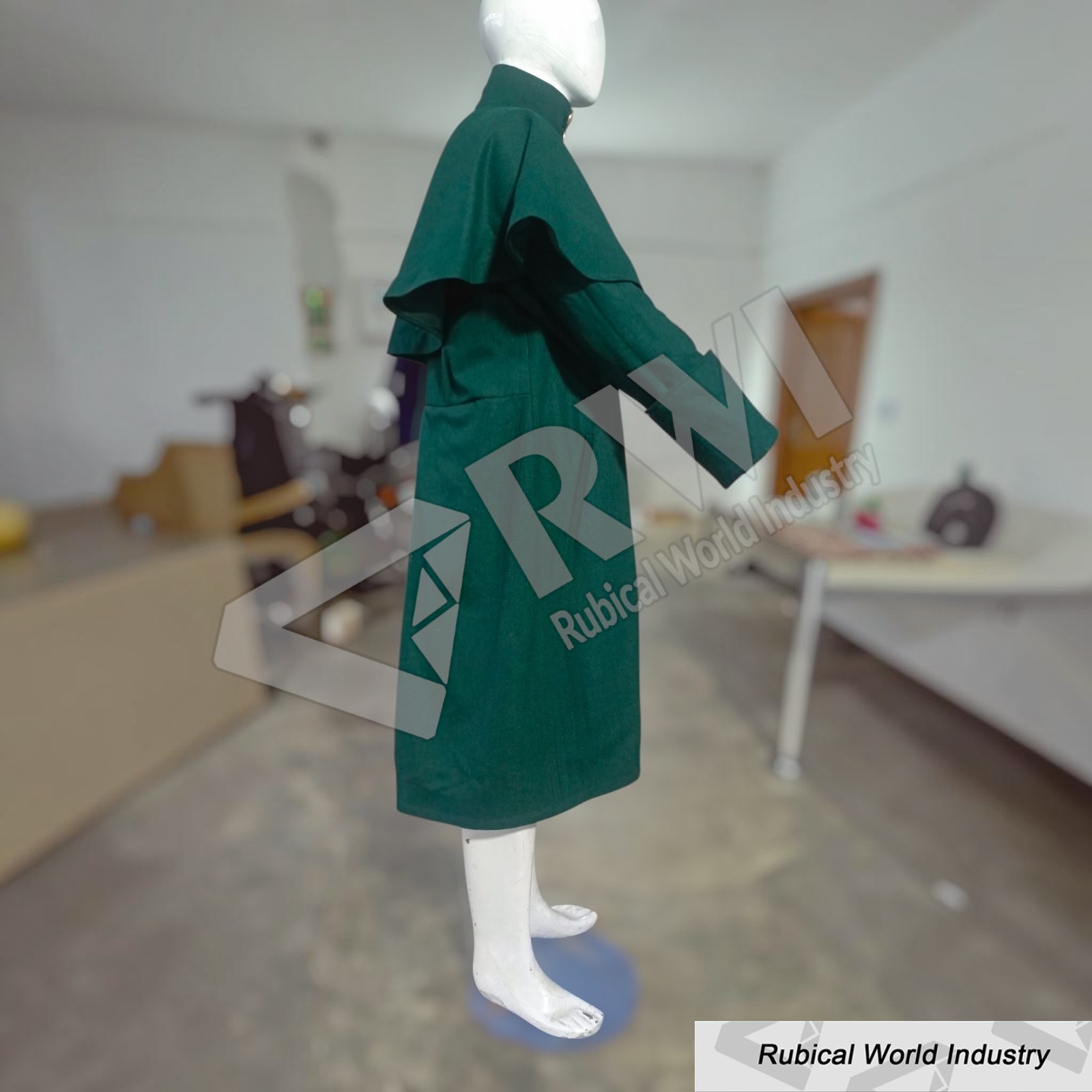 1806 Light Cavalry Inverness Cape, Green Wool Officer Coat, Napoleonic Military Cloak (1)