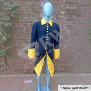 18th Century Swedish Wool Military Officer Coat Handmade