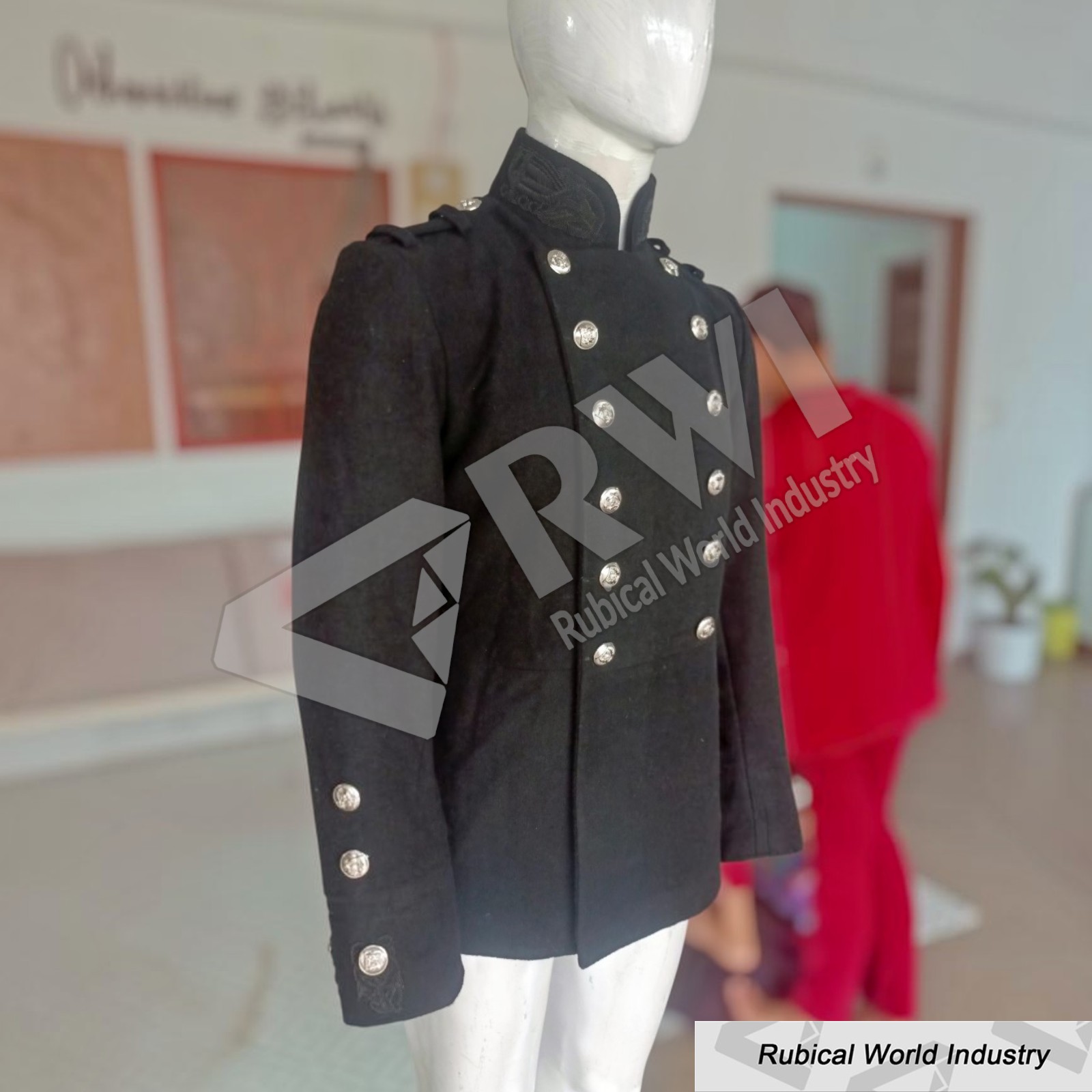 Handmade 19th Century British Military Wool Jacket _ Black Parade Coat (1)