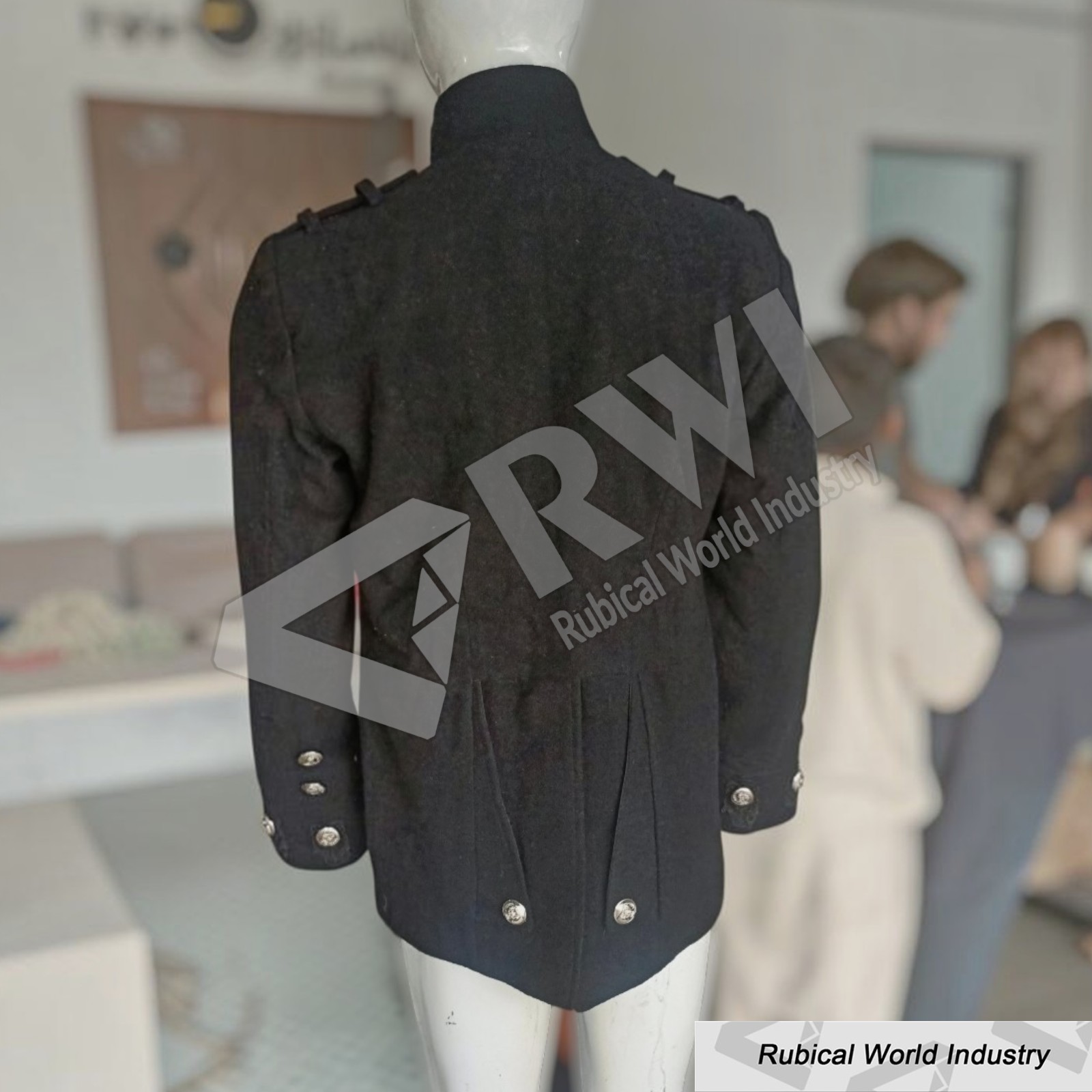 Handmade 19th Century British Military Wool Jacket _ Black Parade Coat (5)