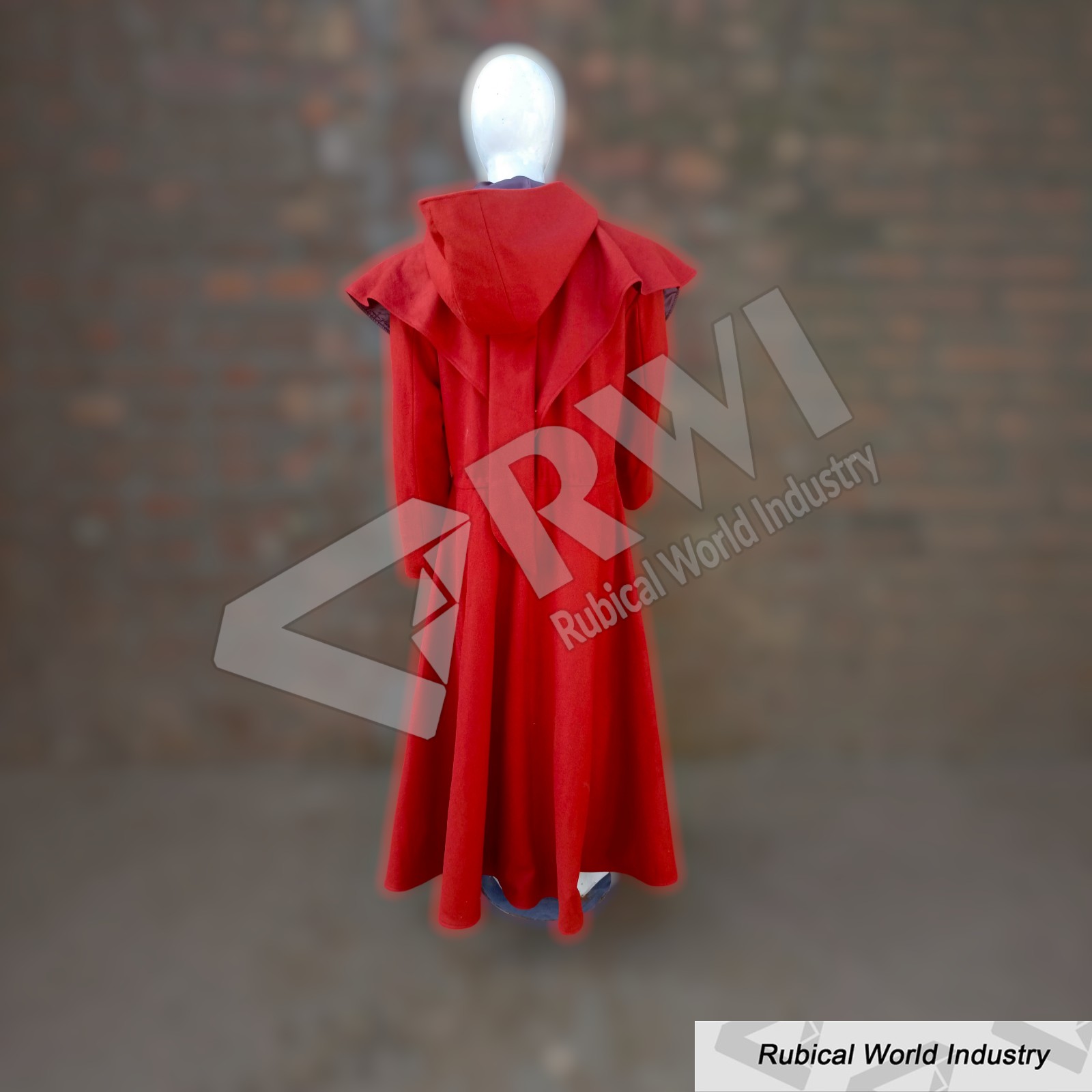 Handmade Maroon Wool Monk Robe with Hood_ Medieval LARP Costume (6)