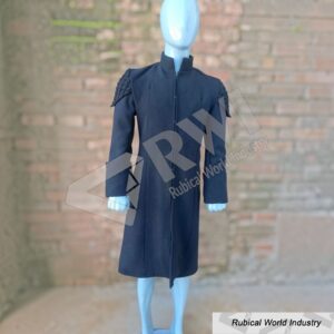 Navy Blue Wool Victorian Military Frock Tailcoat for Men