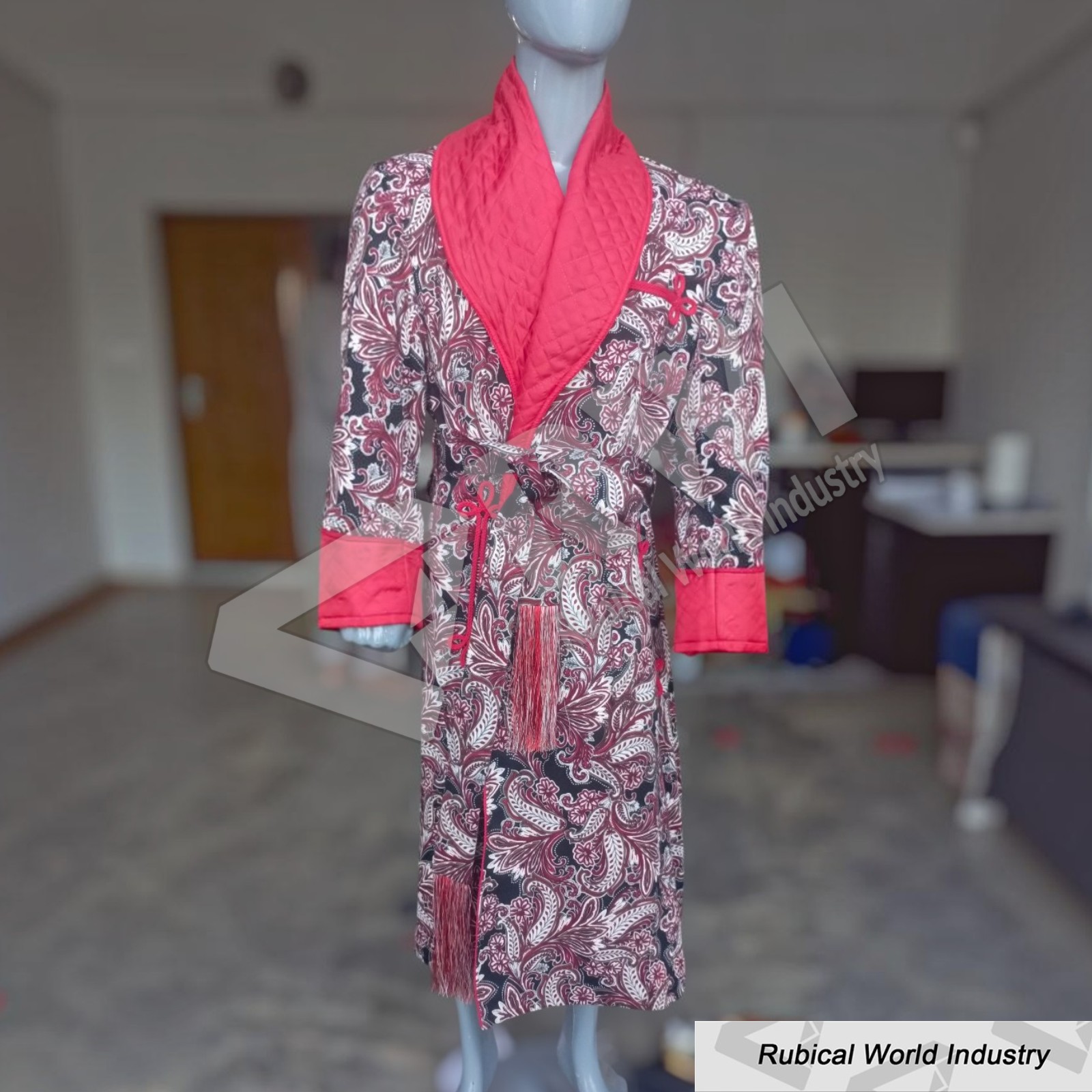 Red smoking robe (4)