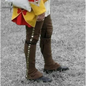 18th Century Brown Wool Colonial Military Gaiters