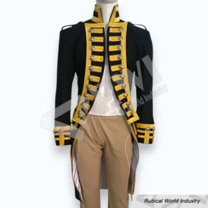 Black Wool British Vice Admiral Royal Navy Coat