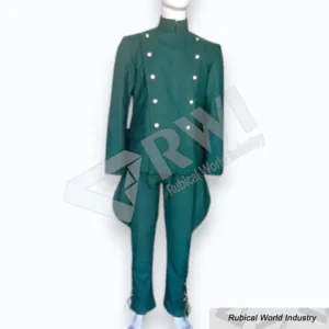 Green Edwardian Wool Military Tailcoat Uniform
