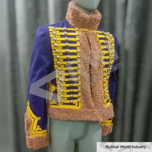 Men's Napoleonic Hussar Military General Tunic Coat