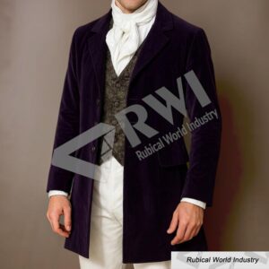 Purple Velvet Victorian Gothic Frock Coat Tailcoat