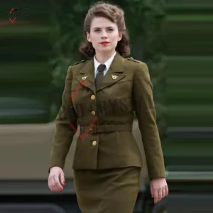 Women's US Army Olive Green Wool Military Coat