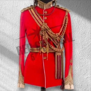 British Victorian Colonel Red Wool Braided Coat